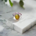 MantraMani Tiger Eye Ring: Enhances Focus and Decision - Energized Vedic Gemstone Jewelry - MantraMani
