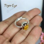 MantraMani Tiger Eye Ring: Enhances Focus and Decision - Energized Vedic Gemstone Jewelry - MantraMani