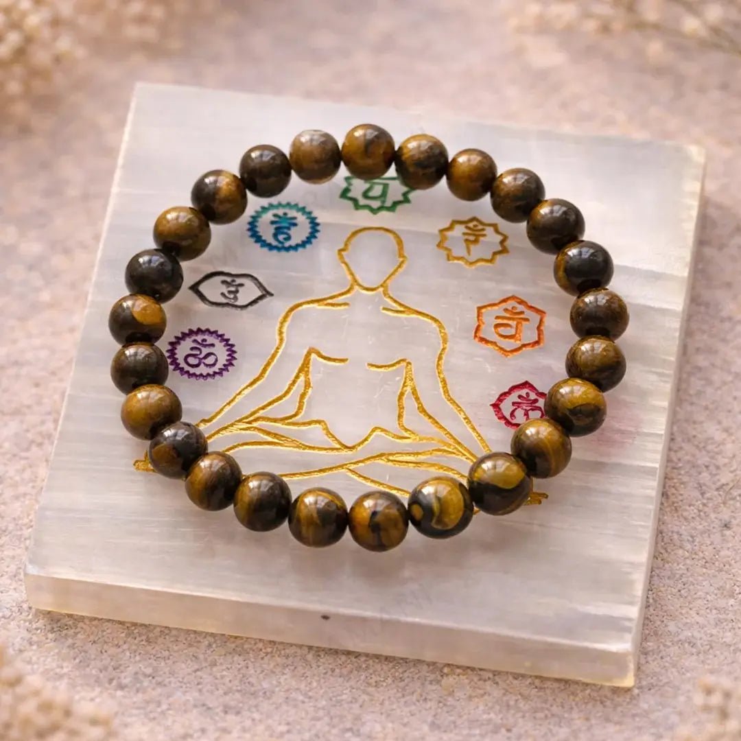 Vedic-activated Tiger Eye bracelet for business luck - MantraMani India