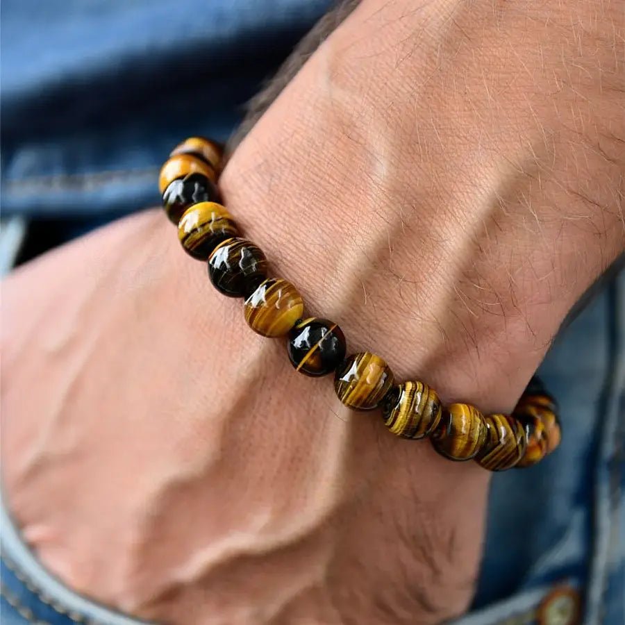 Lab-certified Tiger Eye bracelet for Leo & Capricorn - MantraMani India