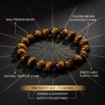 Natural golden Tiger Eye crystal bracelet for focus & courage - MantraMani