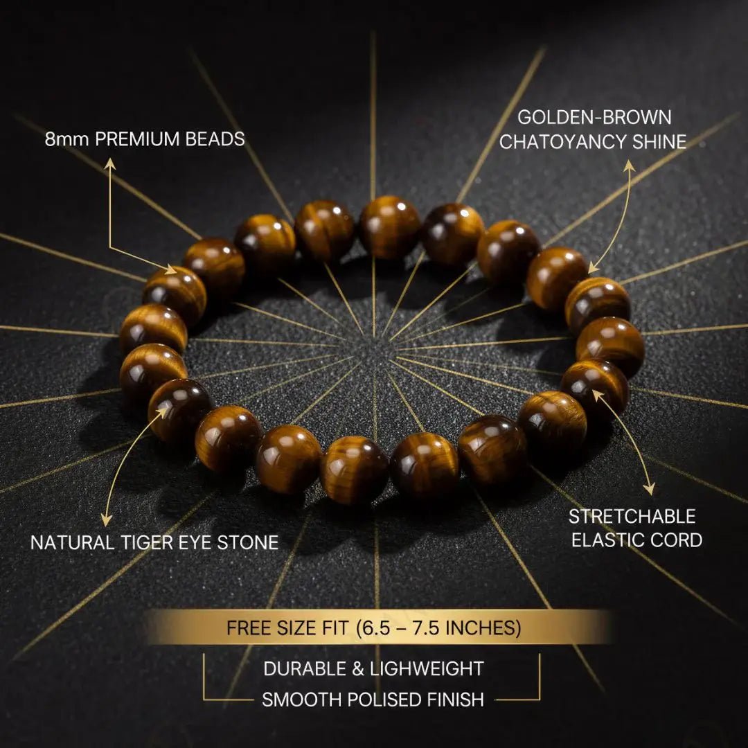 Tiger Eye Bracelet – Confidence, Focus & Wealth | MantraMani