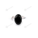 MantraMani Black Tourmaline Ring: Protect from Psychic attacks & Negative Engery - Energized Vedic Gemstone Jewelry - Ma...