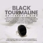 MantraMani Black Tourmaline Ring: Protect from Psychic attacks & Negative Engery - Energized Vedic Gemstone Jewelry - Ma...