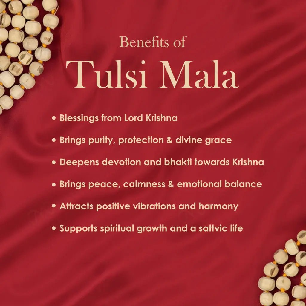 MantraMani Radha Rani Tulsi Mala - Energized Vedic Gemstone Jewelry - MantraMani