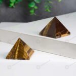 MantraMani Tiger Eye Pyramid - Energized Vedic Gemstone Jewelry - MantraMani
