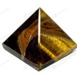MantraMani Tiger Eye Pyramid - Energized Vedic Gemstone Jewelry - MantraMani