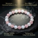 MantraMani Union Grace  Marriage Stability Bracelet for Trust, Compatibility & Long - Energized Vedic Gemstone Jewelry -...
