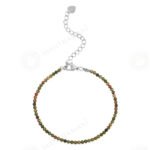 MantraMani Unakite Anklet - Energized Vedic Gemstone Jewelry - MantraMani