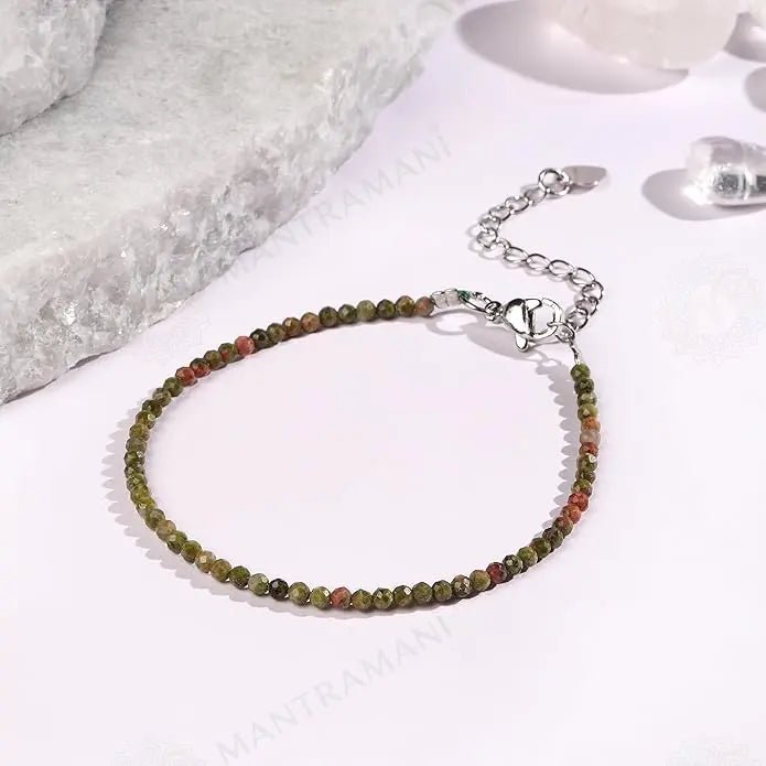 MantraMani Unakite Anklet
