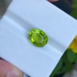 MantraMani Peridot Loose Gemstone – Authentic, Lab Certified | India - Angle 5
