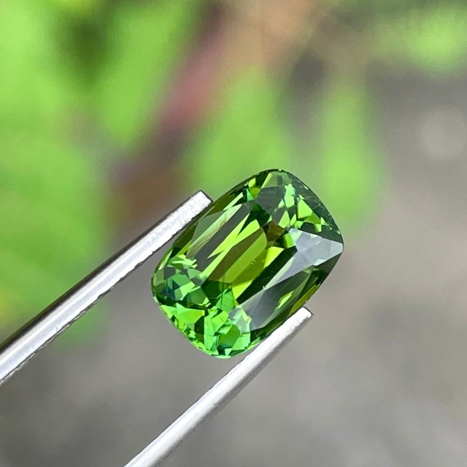 MantraMani 2.0 Carat Mint Green Tourmaline Cushion Cut Natural Loose Gemstone