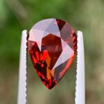 MantraMani Garnet Loose Gemstone – Authentic, Lab Certified | India - Angle 3