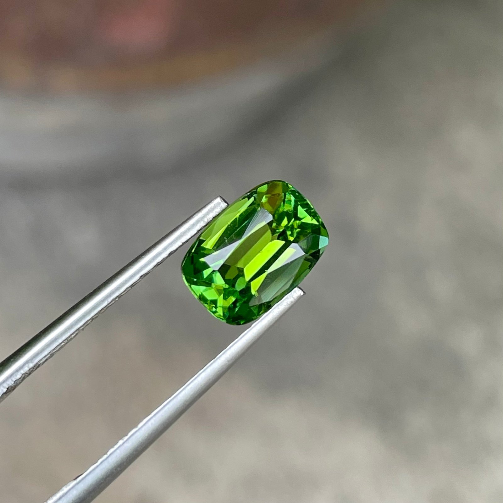 MantraMani 2.0 Carat Mint Green Tourmaline Cushion Cut Natural Loose Gemstone