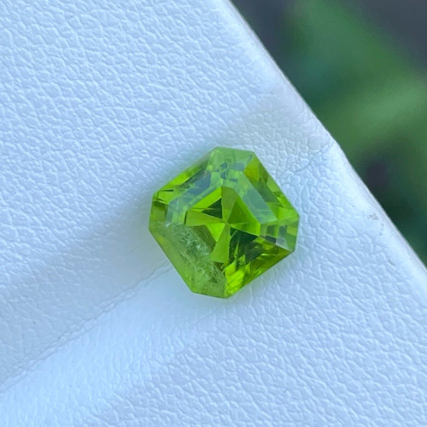 MantraMani Peridot Asscher Cut Natural Loose Gemstone