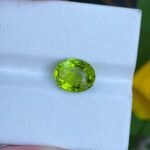 MantraMani Peridot Loose Gemstone – Authentic, Lab Certified | India - Angle 3