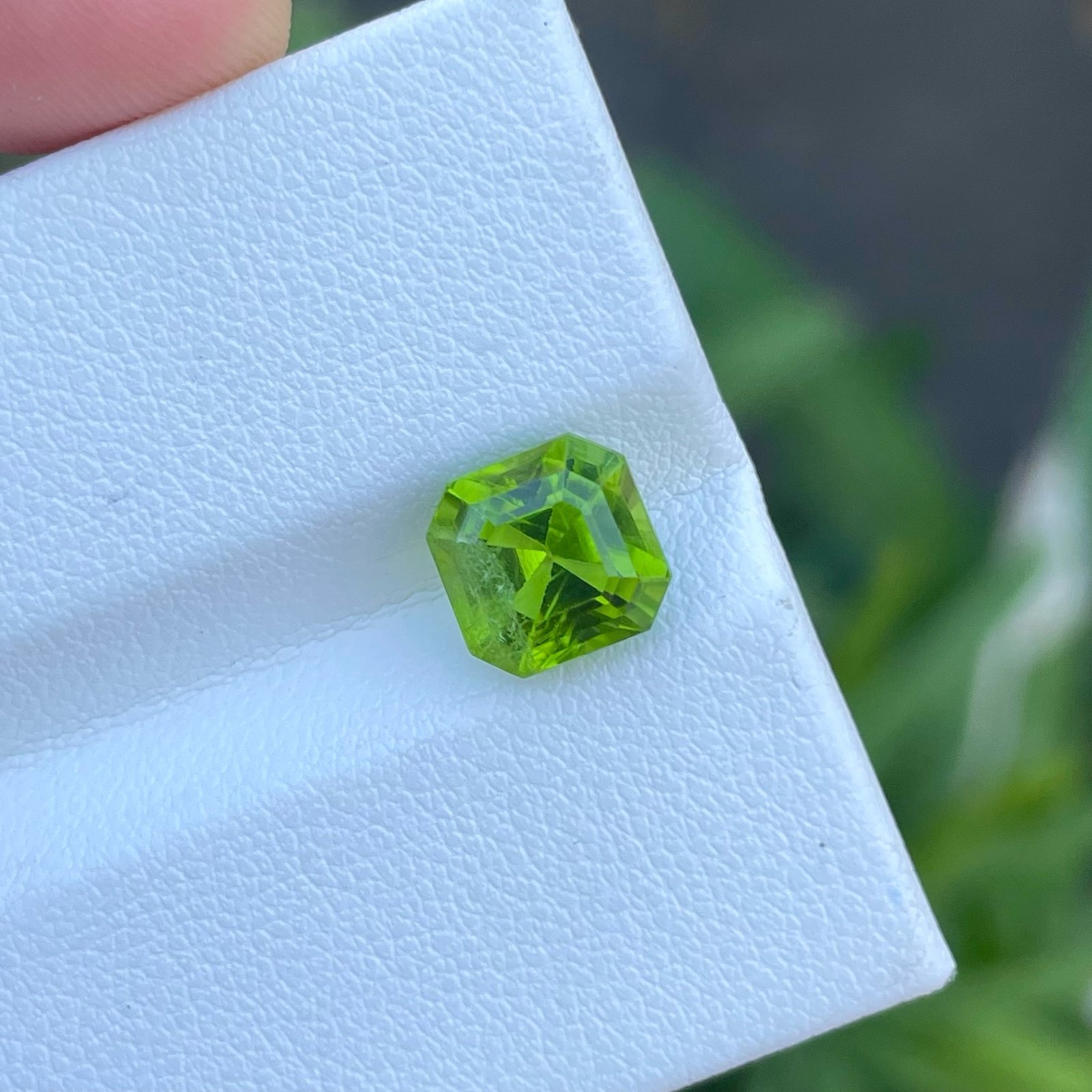 MantraMani Peridot Asscher Cut Natural Loose Gemstone