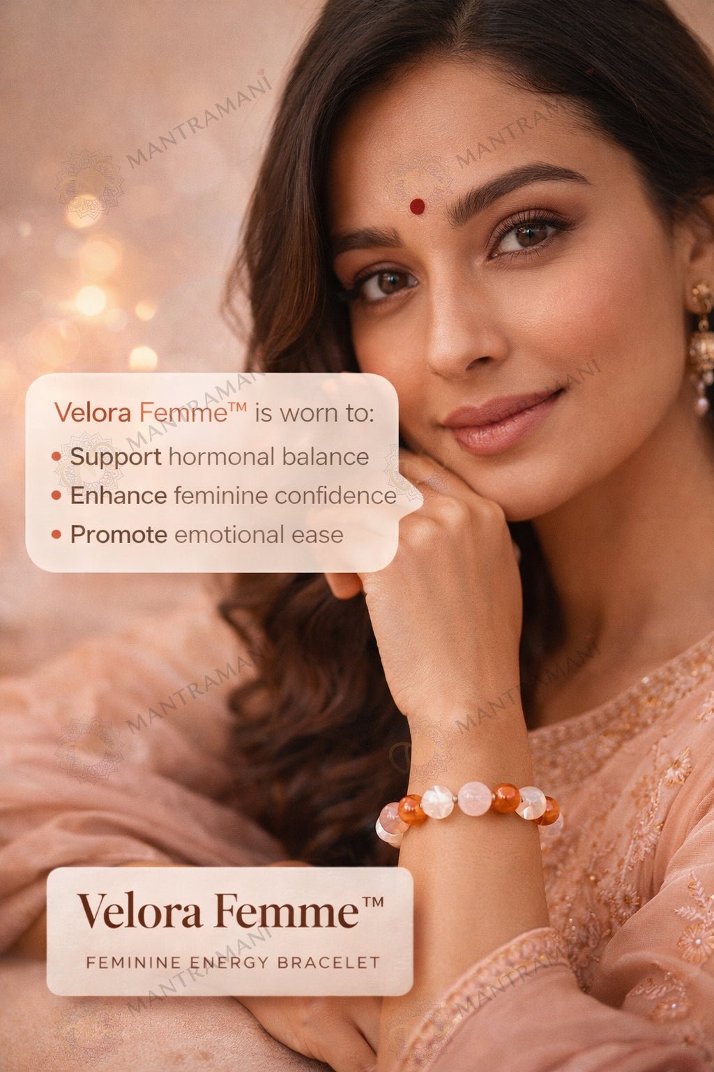 Velora Femme Bracelet – Feminine Health & Calm | MantraMani