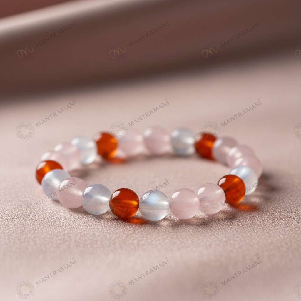MantraMani Velora Femme Feminine Energy Bracelet for Hormonal Health, Confidence & Emotional Ease - Energized Vedic Gems...