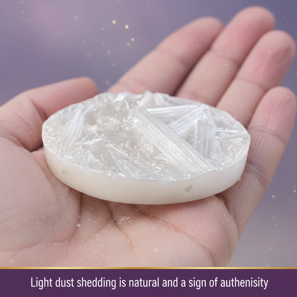 MantraMani SELENITE (Chandramani) - Energized Vedic Gemstone Jewelry - MantraMani