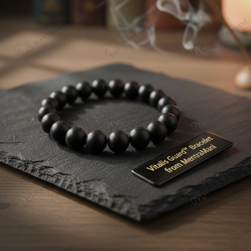 MantraMani Vitalis Guard Protective Health Bracelet for Chronic Issues & Energy Drain - Energized Vedic Gemstone Jewelr...