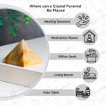 MantraMani Yellow Aventurine Pyramid - Energized Vedic Gemstone Jewelry - MantraMani