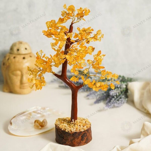 MantraMani Yellow Citrine Tree for Abundance, Prosperity & Growth