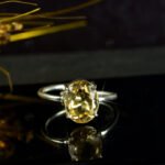 MantraMani Yellow Sapphire Ring (Pukhraj): Strengthens Marriage and Relationships - Energized Vedic Gemstone Jewelry - M...