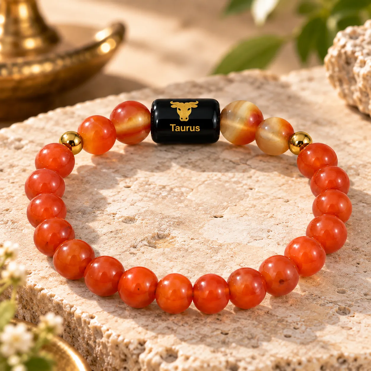 MantraMani Taurus Rashi Bracelet – Stability & Prosperity