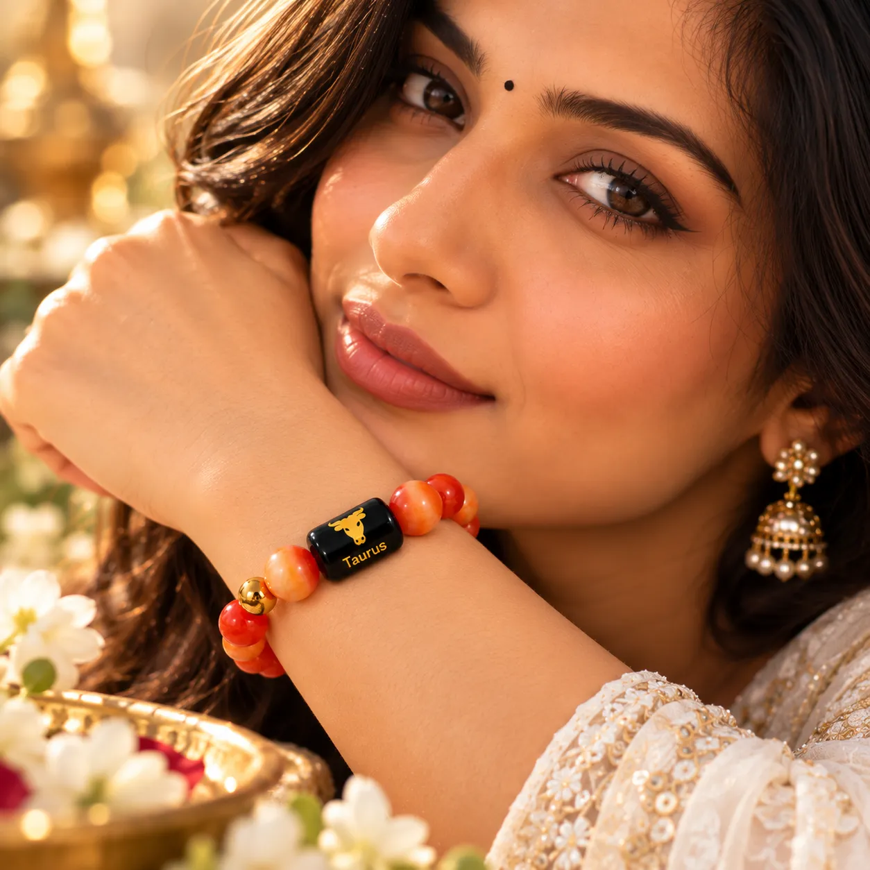 MantraMani Taurus Rashi Bracelet – Stability & Prosperity