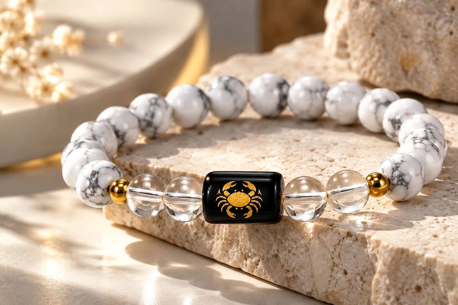 Cancer Rashi Bracelet – Calm & Emotional Balance | MantraMani