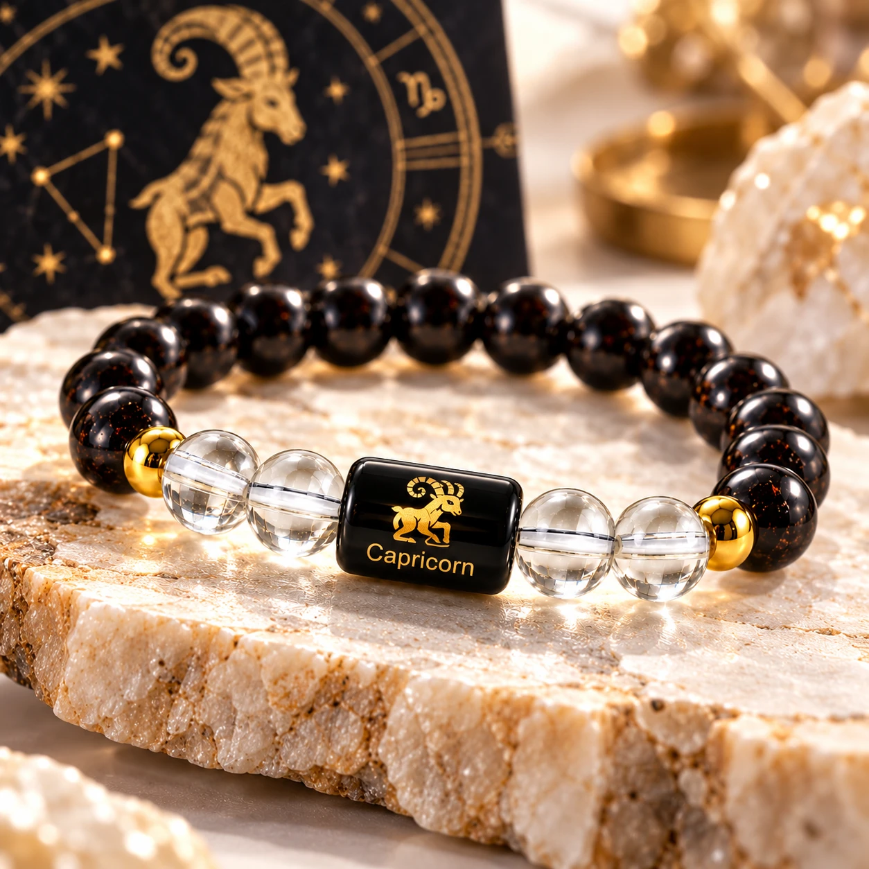 Capricorn Rashi Bracelet – Focus & Discipline | MantraMani