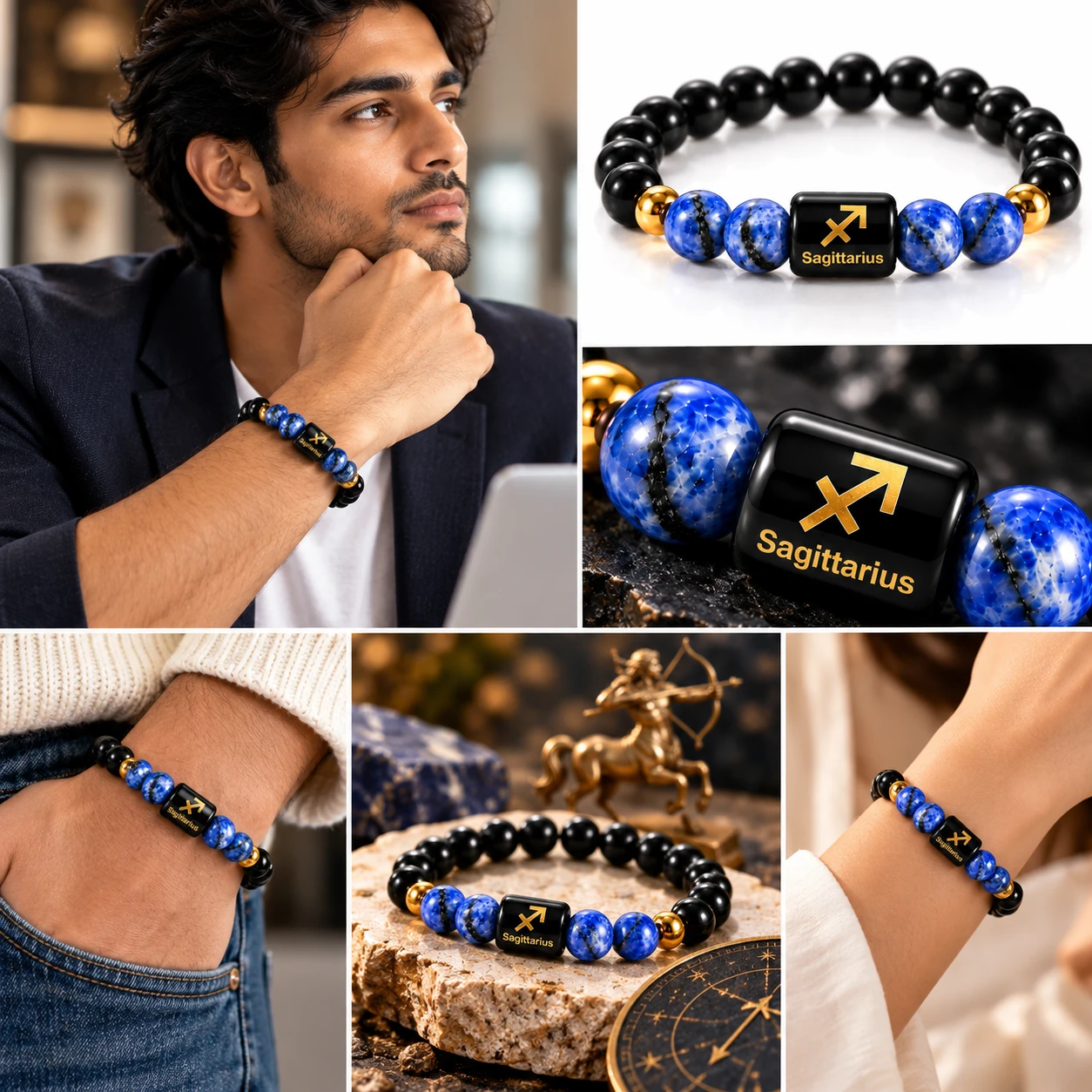 MantraMani Sagittarius Rashi Bracelet – Luck & Wisdom