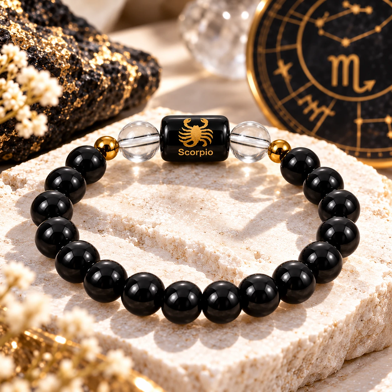 MantraMani Scorpio Rashi Bracelet – Protection & Strength