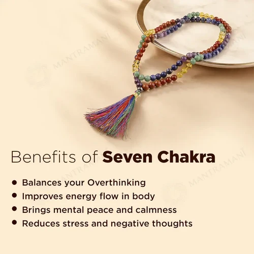 7 Chakra Gemstone Mala for Balance, Healing & Meditation | MantraMani