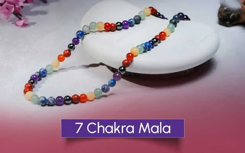 7 Chakra Gemstone Mala for Balance, Healing & Meditation | MantraMani