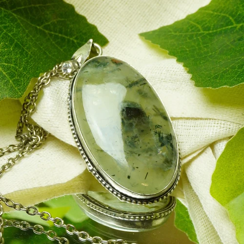 Prehnite Pendant for Inner Peace, Love & Restful Sleep | MantraMani