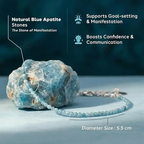 Apatite Anklet for Manifestation, Focus & Aura Protection | MantraMani