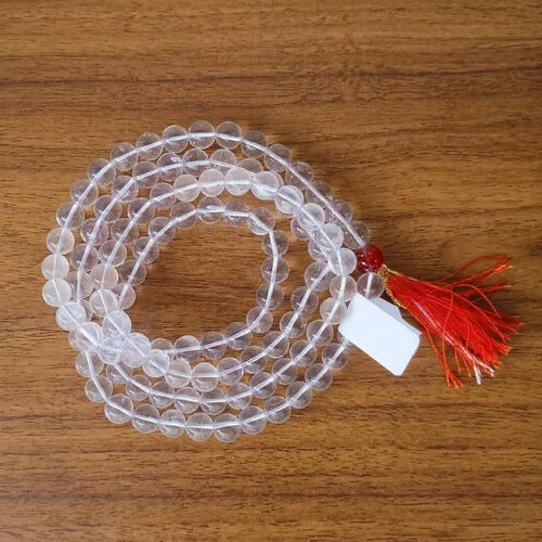 Sphatik (Crystal Quartz) Japa Mala 27+1 for Calm & Meditation | MantraMani