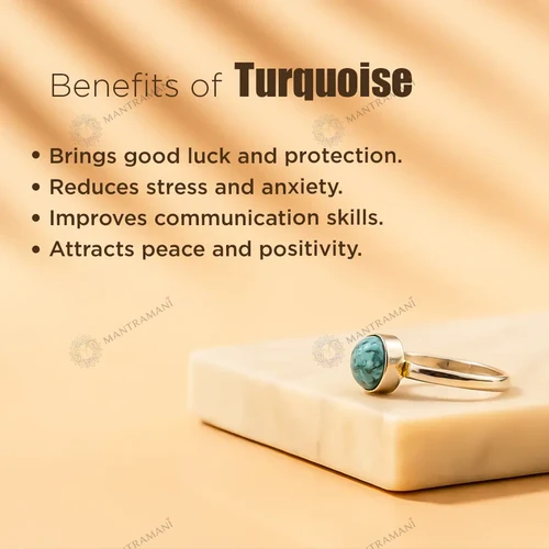 Turquoise (Firoza) Ring for Communication & Confidence | MantraMani