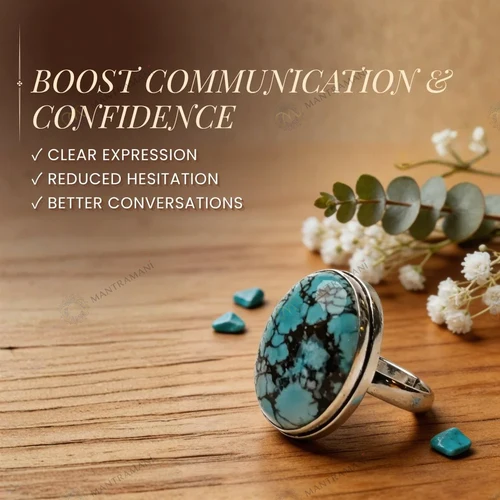 Turquoise (Firoza) Ring for Communication & Confidence | MantraMani