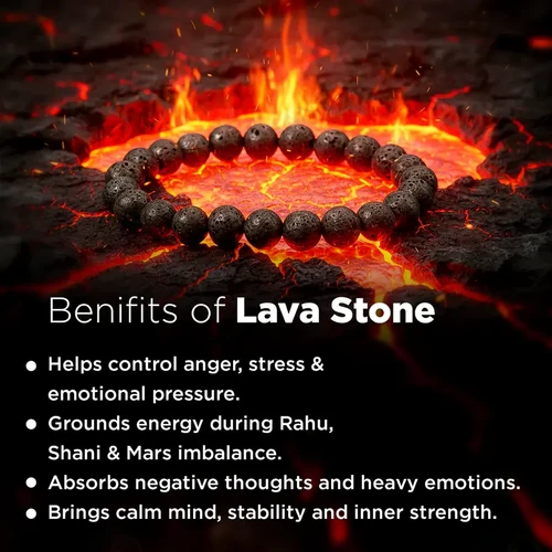 Lava Stone Bracelet – Courage & Grounding | MantraMani