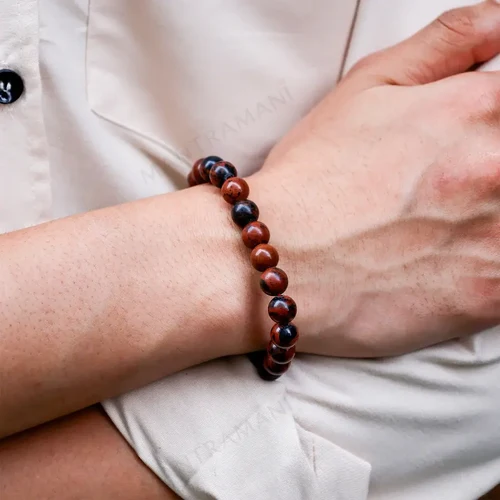 Mahogany Obsidian Bracelet – Grounding & Protection | MantraMani