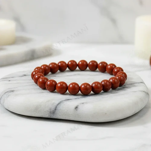 Red Jasper Bracelet for Strength, Stability & Grounding | MantraMani
