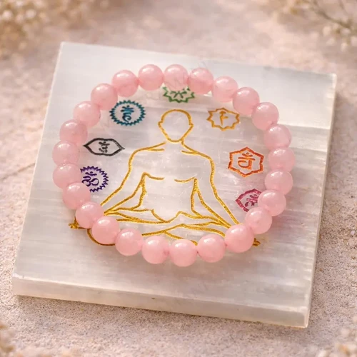 Rose Quartz Bracelet for Love, Healing & Self-Love | MantraMani